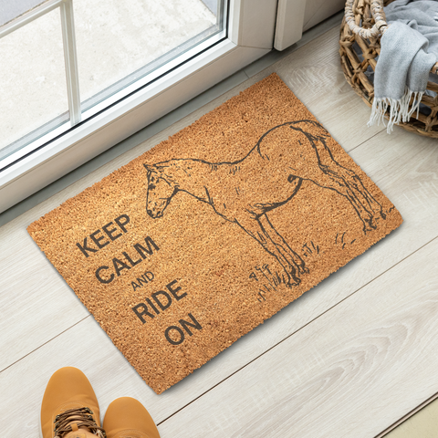 NEW! DJEMF Keep Calm coconut coir welcome mat